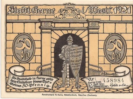 Аверс банкноты 50 пфеннигов (Германия) 1921 года