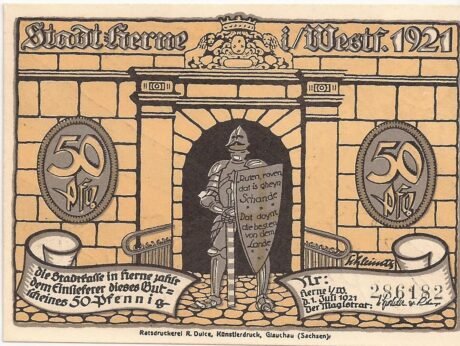 Аверс банкноты 50 пфеннигов (Германия) 1921 года