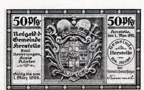 Аверс банкноты 50 fenigów (Niemcy) 1921