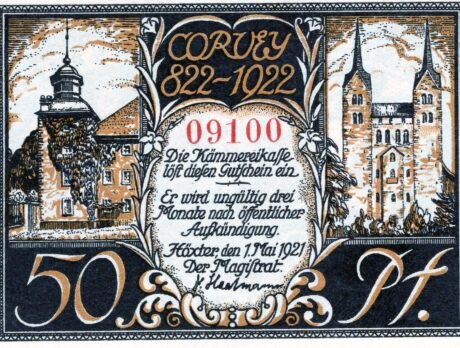 Аверс банкноты 50 fenigów (Niemcy) 1921