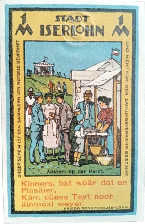 Реверс банкноты 1 марка (Германия) 1921 года