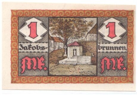 Реверс банкноты 1 marka (Niemcy) 1921