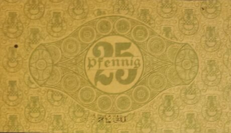 Реверс банкноты 25 fenigów (Niemcy) 1919