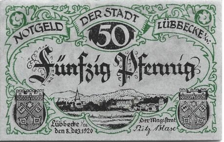 Аверс банкноты 50 пфеннигов (Германия) 1920 года