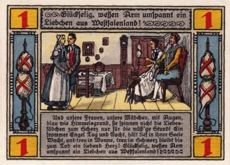 Реверс банкноты 1 marka (Niemcy) 1921