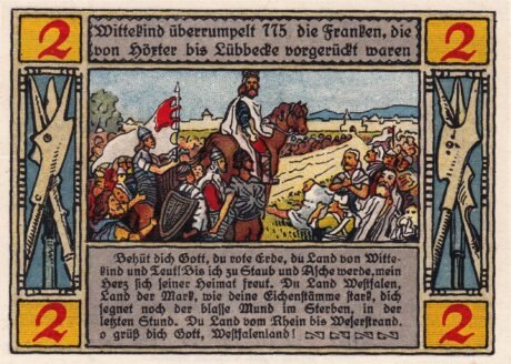 Реверс банкноты 2 marki (Niemcy) 1921