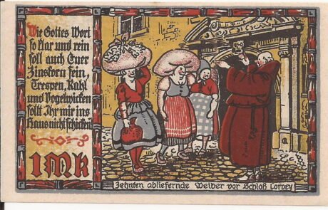 Реверс банкноты 1 marka (Niemcy) 1921