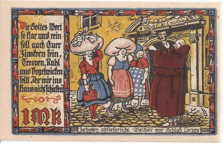 Реверс банкноты 1 marka (Niemcy) 1921