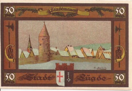 Реверс банкноты 50 fenigów (Niemcy) 1921