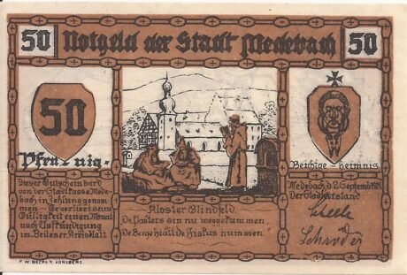 Аверс банкноты 50 fenigów (Niemcy) 1921