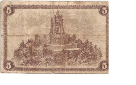 Реверс банкноты 5 fenigów (Niemcy) 1917