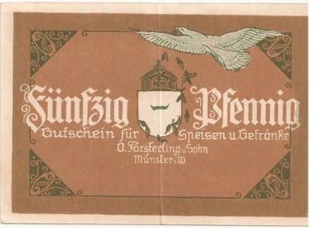 Аверс банкноты 50 пфеннигов O. Försterling und Sohn, Hotel und Kaffee Kaiserhof (Германия)