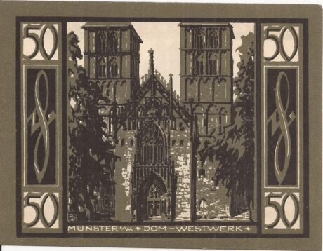 Реверс банкноты 50 fenigów (Niemcy) 1921