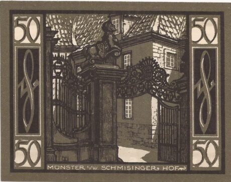 Реверс банкноты 50 fenigów (Niemcy) 1921