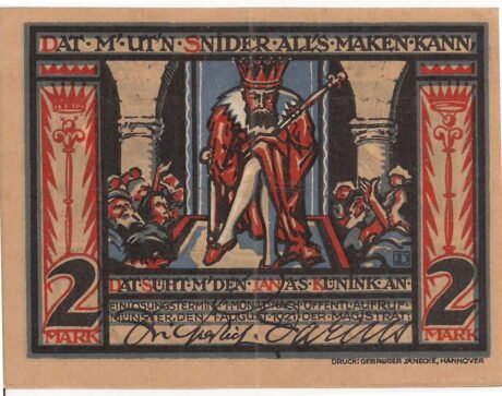 Аверс банкноты 2 marki (Niemcy) 1921