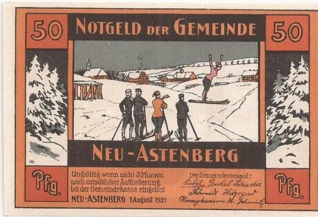 Аверс банкноты 50 fenigów (Niemcy) 1921