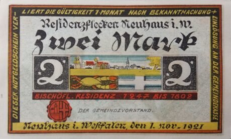 Аверс банкноты 2 marki (Niemcy) 1921