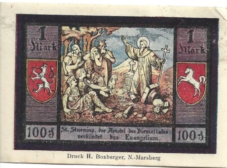 Реверс банкноты 1 marka (Niemcy) 1921