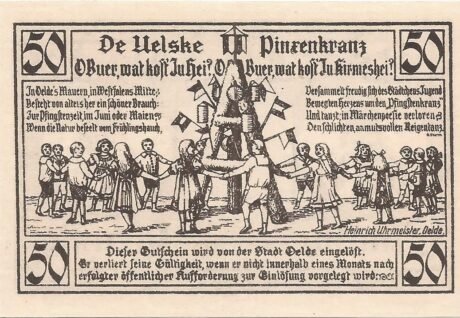 Реверс банкноты 50 fenigów (Niemcy) 1920