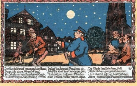 Реверс банкноты 5 marek (Niemcy) 1921