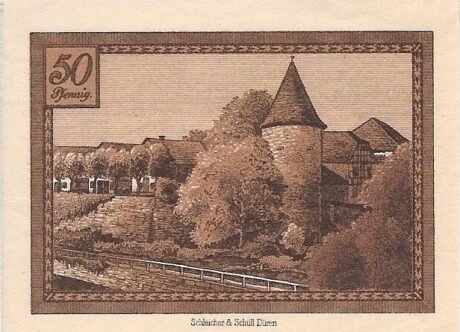 Реверс банкноты 50 fenigów (Niemcy) 1921