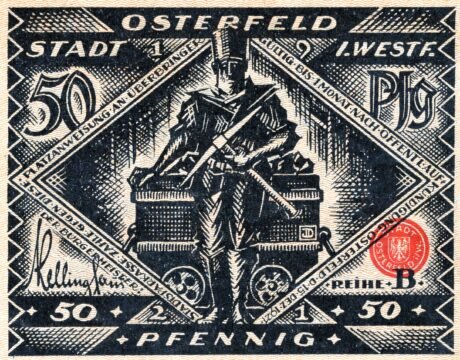 Аверс банкноты 50 fenigów (Niemcy) 1921