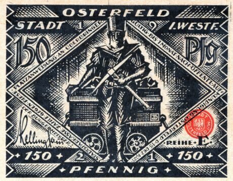 Аверс банкноты 150 fenigów (Niemcy) 1921