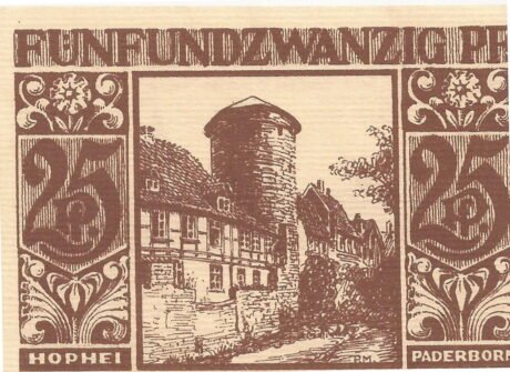 Реверс банкноты 25 fenigów (Niemcy) 1921