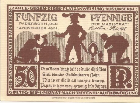 Аверс банкноты 50 fenigów (Niemcy) 1921