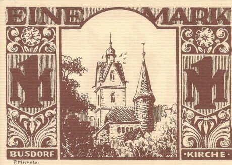 Реверс банкноты 1 marka (Niemcy) 1921