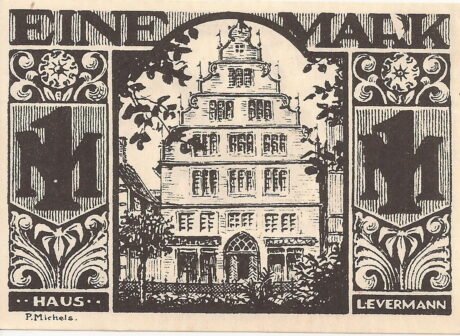 Реверс банкноты 1 marka (Niemcy) 1921