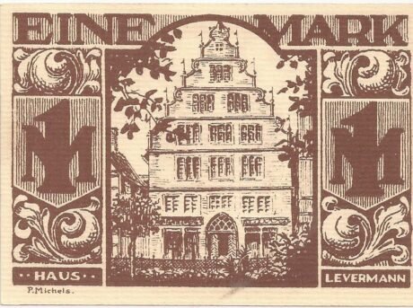 Реверс банкноты 1 marka (Niemcy) 1921