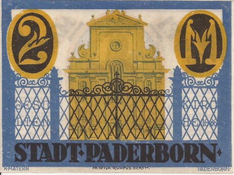 Реверс банкноты 2 марки (Германия) 1921 года