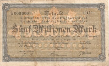 Аверс банкноты 5000000 marek (Niemcy) 1923
