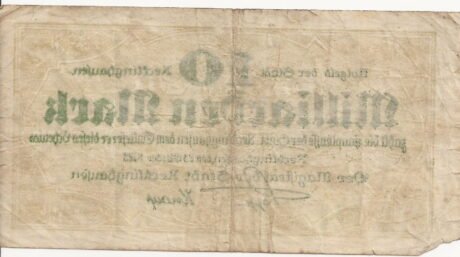 Реверс банкноты 10000000000 марок (Германия) 1923 года