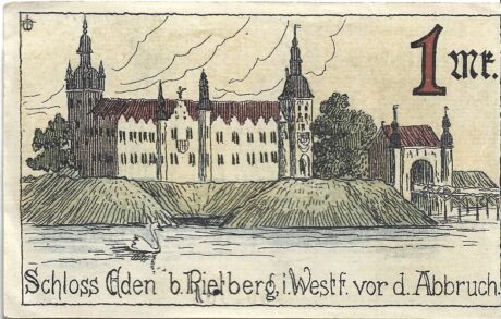 Реверс банкноты 1 marka (Niemcy) 1921