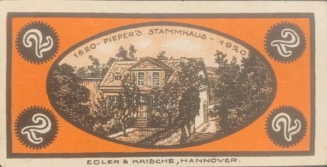 Реверс банкноты 2 пфеннигов (Германия) 1920 года