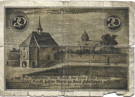 Реверс банкноты 20 marek (Niemcy) 1922