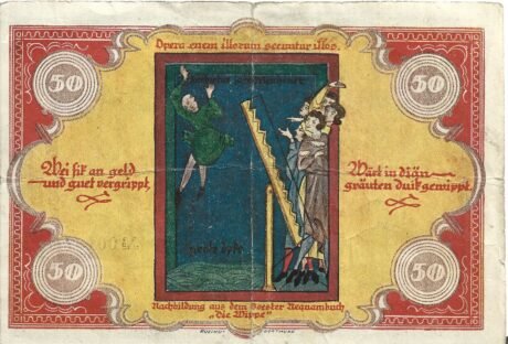 Реверс банкноты 50 marek (Niemcy) 1922