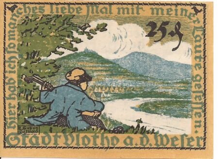 Реверс банкноты 25 fenigów (Niemcy) 1921