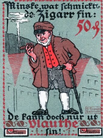 Реверс банкноты 50 fenigów (Niemcy) 1921