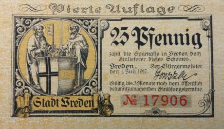 Аверс банкноты 25 пфеннигов (Германия) 1917 года