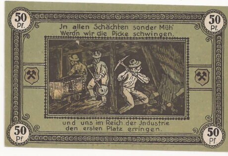 Реверс банкноты 50 fenigów (Niemcy)