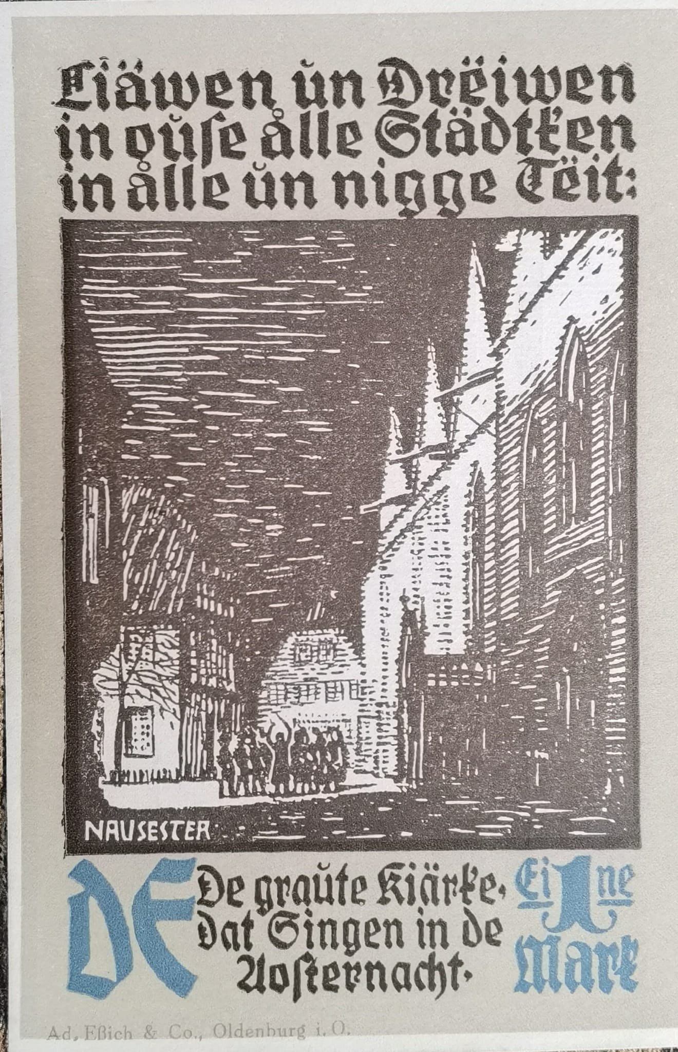 Реверс банкноты 1 марка (Германия) 1921 года