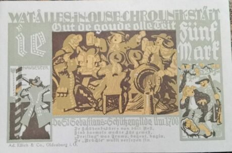 Реверс банкноты 5 marek (Niemcy) 1921