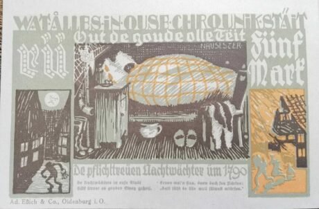 Реверс банкноты 5 marek (Niemcy) 1921