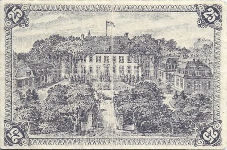 Реверс банкноты 25 fenigów (Niemcy) 1918