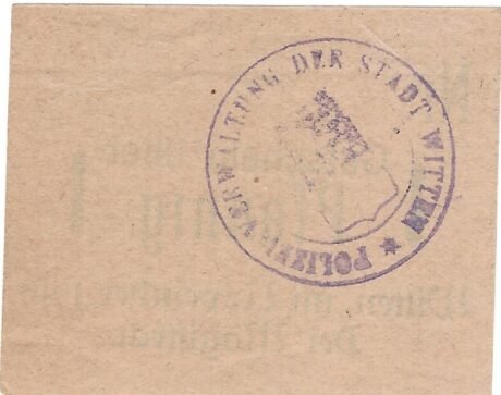 Реверс банкноты 1 fenig (Niemcy) 1919