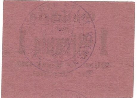 Реверс банкноты 1 fenig (Niemcy) 1920