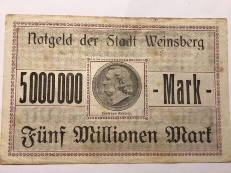 Реверс банкноты 5000000 марок (Германия) 1923 года